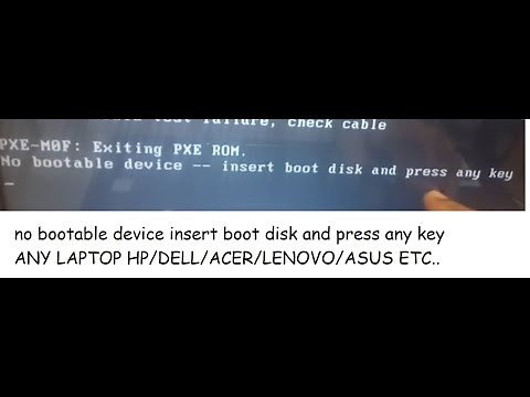 No bootable device insert boot disk press any key windows 10 2017