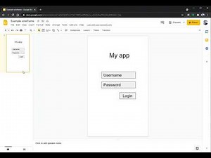 Creating a wireframe and prototype using Google Presentations (free)