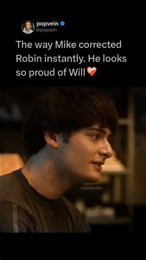 The way Mike corrected Robin instantly. He looks so proud of Will Byers getting his powers 😭🩷