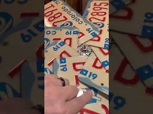 Making a license plate windmill.