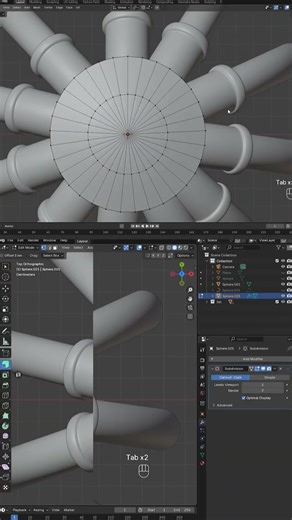 Xmas Crystal Ball - Blender 3D #short
