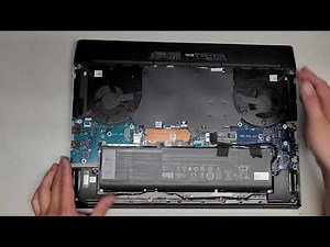Alienware M17 R3 Almost Complete Disassembly SSD Hard Drive Upgrade Battery Fan Replacement Repair