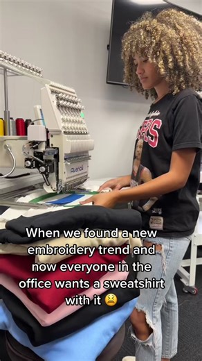 Check out our youtube to see how we made 3D Embossed Embroidery!! Trust me… its super cool!! 🤩 #smallbusiness #customapparel #embroidery #smallbusinesstiktok #embroideredsweatshirt #businesstok