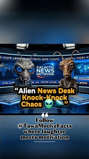 “Alien News Desk Knock-Knock Chaos 👽🛸”