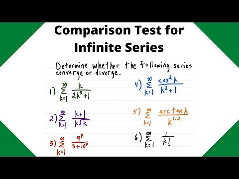 Comparison Test for Convergence and Divergence (6 examples)