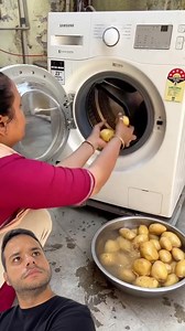 65K views · 9.1K reactions | Washing machine potato peeling hack | Juliano Manzioli | Facebook