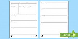 Editable Daily Lesson Plan Template