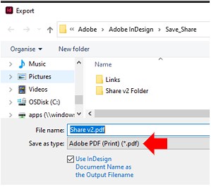 Adobe InDesign: Share a Project