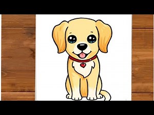 How to draw a Dog || Labrador puppy || Dog pet animal drawings