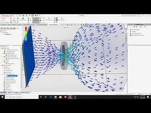 SOLIDWORKS FLUID FLOW SIMULATION WITH ROTATING REGION.