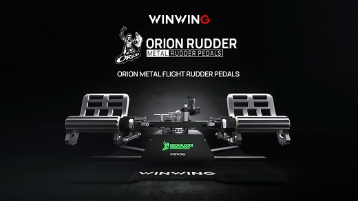 WINWING launches the Orion Metal Flight Rudder Pedals Full Metal Frame and Stainless Steel Center-Return Structure. 3-second tool-free single-handed switching between different control modes: Rotary-Wing High-Damping No-Return-to-Center Mode / Fixed-Wing Self-Return-to-Center Mode / Ground Vehicle Driving Mode. 54cm pedal width that matches most fighter jets. Maximum usable travel of 18cm. Integrated die casting metal footrest, allowing flexible foot placement. Angle can be adjusted widely, acco