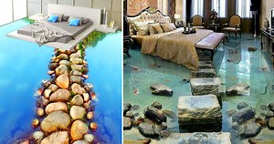 These 3D Epoxy Floors Can Turn Any Floor In Your Home Into Ocean Waves, Rivers, Green Landscapes And More