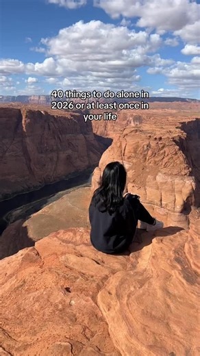 Maria Malta on Instagram: "1. Go somewhere that challenges who you are, not just where no one knows you 2. Eat alone at a restaurant without touching your phone 3. Spend an entire day in silence 4. Watch the sunrise just to feel a beginning 5. Watch the sunset without taking a photo 6. Go to the movies alone 7. Walk through a city with no destination 8. Write a letter to who you used to be 9. Write a letter to who you are becoming 10. Stay completely offline for a full weekend 11. Drink coffee w