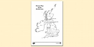 Roman Map of the British Isles Colouring Sheet