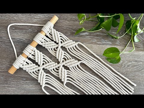 SUPER EASY Small Macrame Wall Hanging Tutorial for Beginners | Popular Macrame Pattern DIY