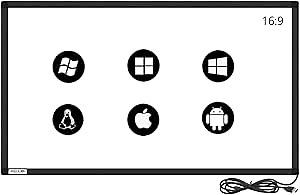 GreenTouch 55 inch 10 Points IR Touch Frame Infrared Touch Screen Without Glass USB Interface Free-Drive for Touch Monitor, Interactive White Board, Digital Kiosks and Interactive Displays