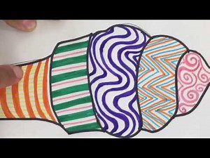 Line pattern art project for kids k-5