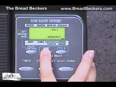 Zojirushi Bread Maker Programing
