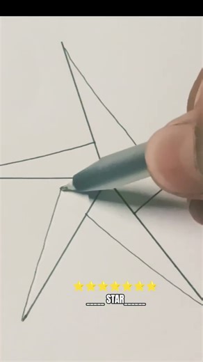 How to Draw a 3D Star ✨🤯 | Easy Optical Illusion Art #shorts #3DStarDrawing #trending
