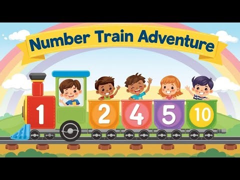 Number Train Adventure 🚂 | Counting 1–10 Song for Kids | My First Learning