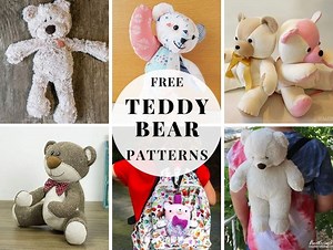 15  Free Teddy Bear Patterns To Sew {Adorable} ⋆ Hello Sewing