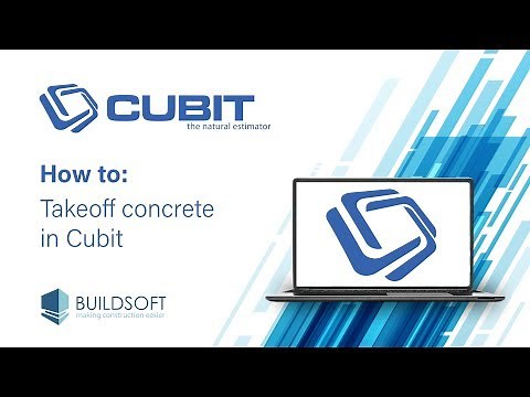 How to takeoff concrete in Cubit