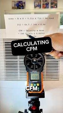 How to calculate HVAC CFM with an anemometer.