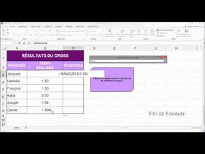 Excel : Fonction RANG()
