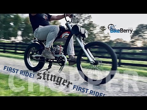 Revving Up the Stinger: Our First Ride on the Motorized Chopper! | BikeBerry