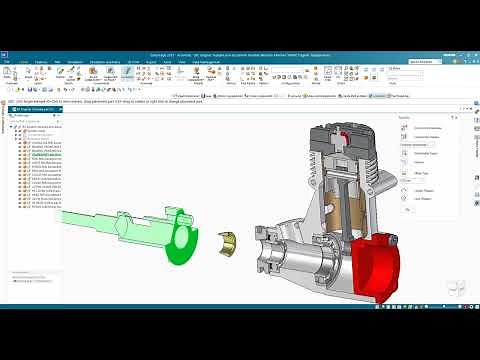 Solid Edge 2023: RC Engine Assembly and Motor Simulation (Model by Siemens)