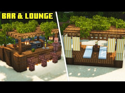 Minecraft | Beach Hangout Tutorial (Tiki Bar & Outdoor Bed) 🌞