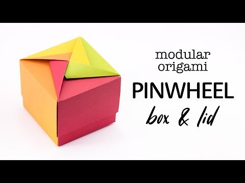 Easy Modular Origami Pinwheel Box & Lid Tutorial - Paper Kawaii