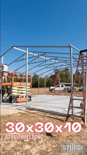 30x30x10 Steel Building Installation