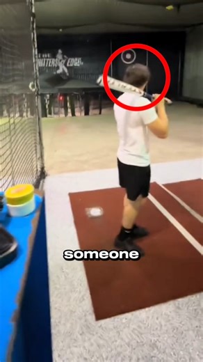This is what happens when someone tries a pitching machine