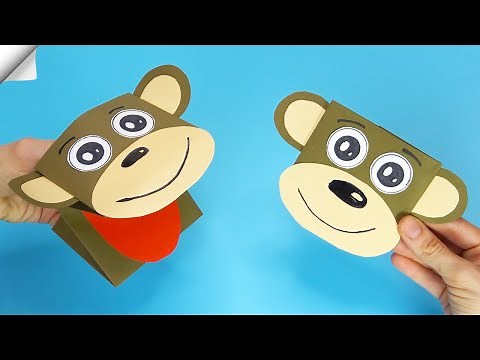 Moving paper toys | Paper monkey puppet | Easy paper crafts