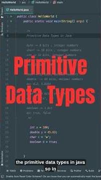 Java Basic : Primitive Data Types