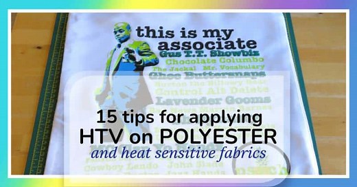 15 Tips for Pressing Heat Transfer Vinyl (HTV) on Polyester - Snip to It!