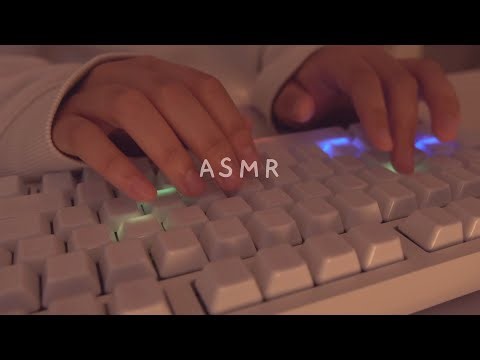 [Cozy ASMR] 3h typing on ceramic - 5 different keyboards ☁️✨