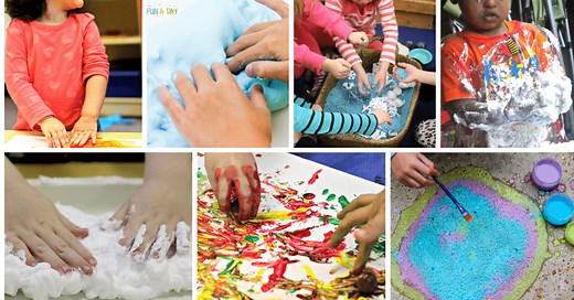 Epic List of Messy Play Ideas