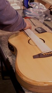 In the factory with our new AEG-1. Caleb Elling, Head of our Baggs Customer Experience Team, is QC'ing our latest batch of acoustic-electric guitars at our home in Nipomo, California, ensuring they are set up just right for you before they make their way to your homes, studios, and stages. | LR Baggs