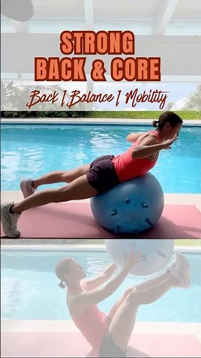 Exercise Ball Full Body Workout | Back, Balance & Mobility Flow #shorts