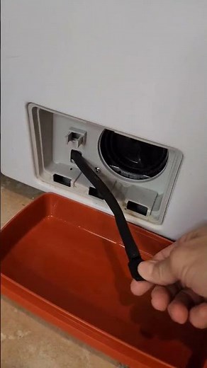 Follow these simple steps to clean your front load washer filter filter monthly. #cleaning
