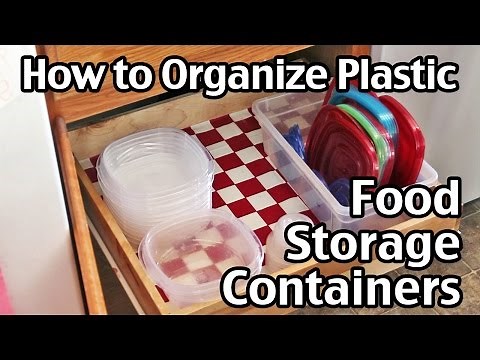 How to Organize Plastic Food Storage Containers In The Kitchen