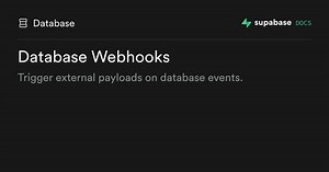 Database Webhooks