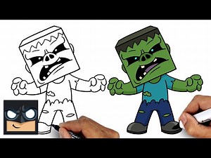 How to Draw Minecraft Zombie | Step by Step Art Lesson for Beginners - Videos For Kids