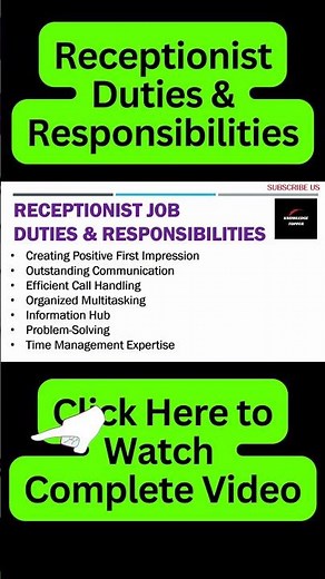 Receptionist Job Duties and Responsibilities | Front Desk Officer Duties and Responsibilities