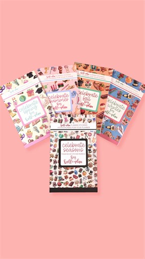 Heather Kell on Instagram: "Celebrate Seasons Sticker Book Bundle has everything you need to celebrate throughout the year! There are classic holidays in Spring, Summer, Fall and Winter with some fun ones like National Donut Day, too! Don’t forget this gift release goes live Friday at 10 am ct!"