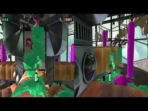 Beating Toaster Boss in Splatoon 2 Split Screen Mod by HaxxieS2