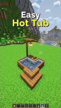 How to Make an Easy Hot Tub in Minecraft – Cozy Outdoor Build | CupSapling #minecraft #shorts #easy