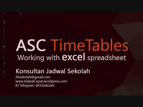 aSc Timeables Converter to Excel - EXCEL support for ASC TimeTables